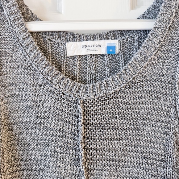 Anthropologie Sparrow Retro Gray Sleeveless Tunic Sweater M Layering - Picture 4 of 11